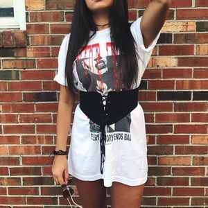 Urban Outfitters Black Corset Belt